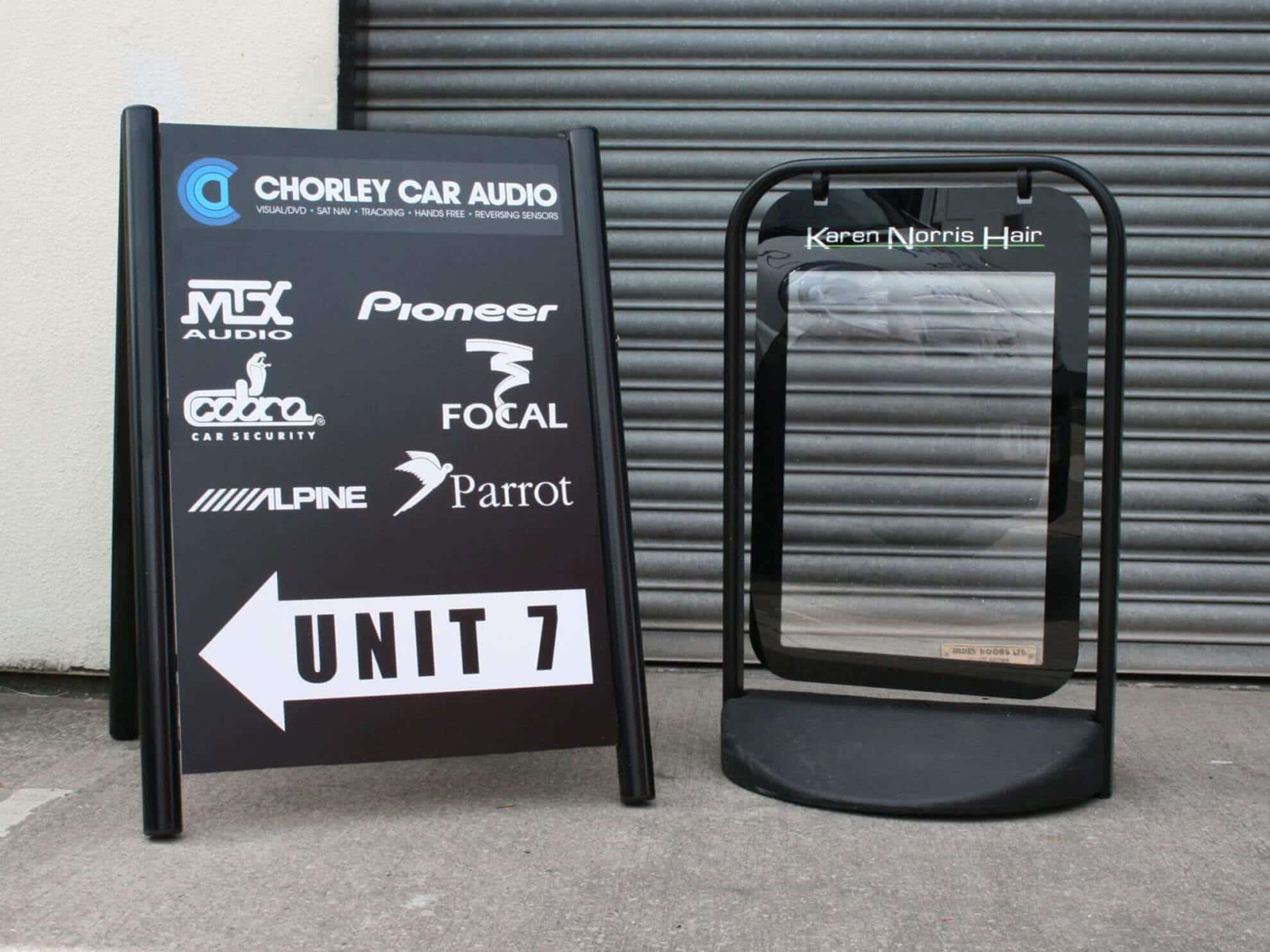 Chorley Car Audio - A board and pavement board