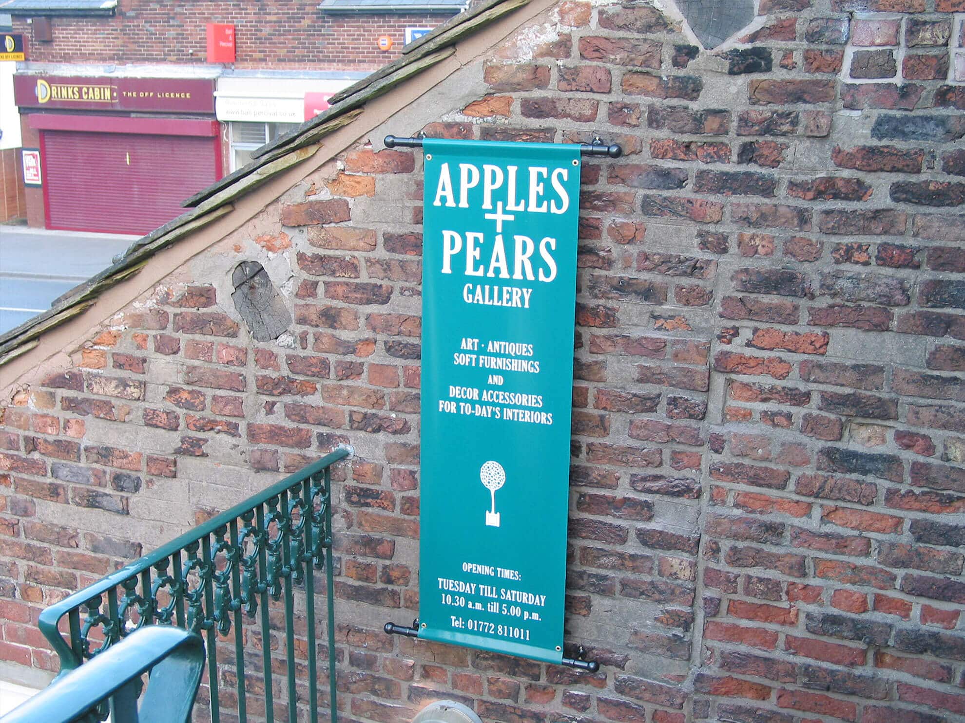 Apples and Pears banner with pole pockets