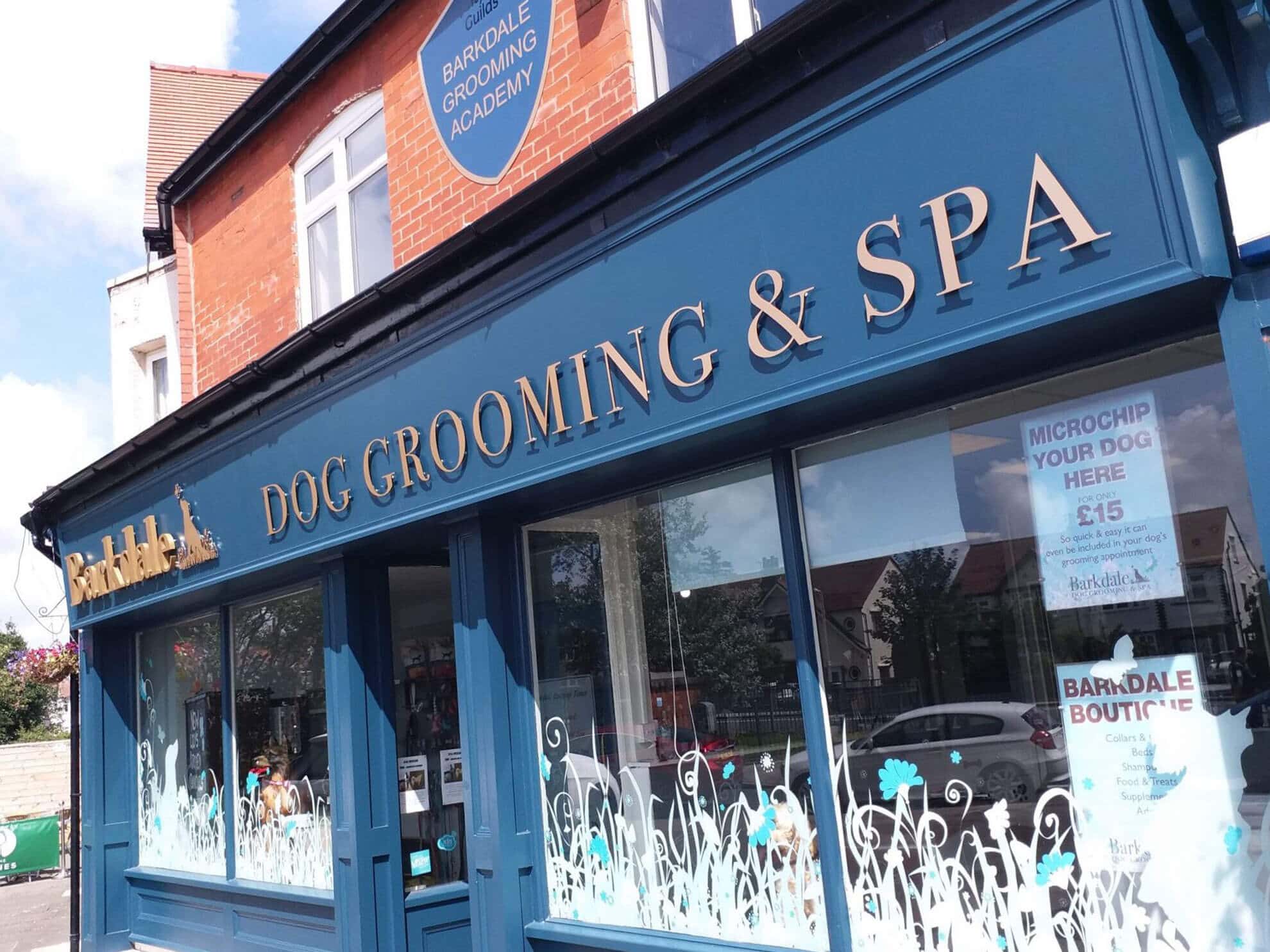 Barkdale dog grooming & spa sign - Illuminated stand off letters