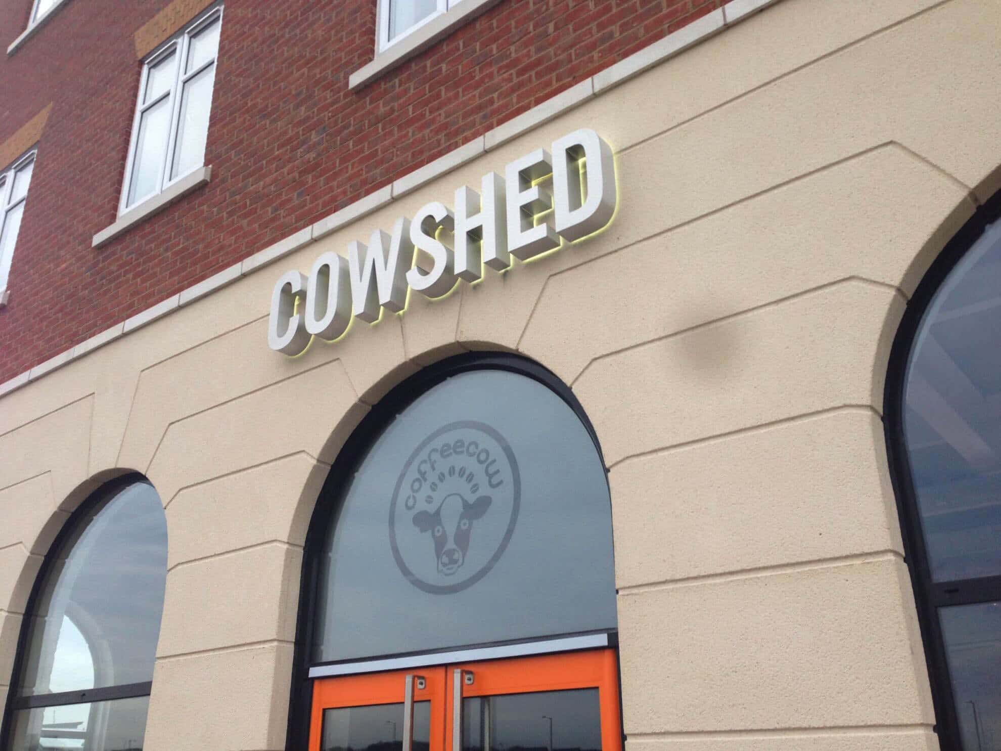 Cowshed coffee cow sign