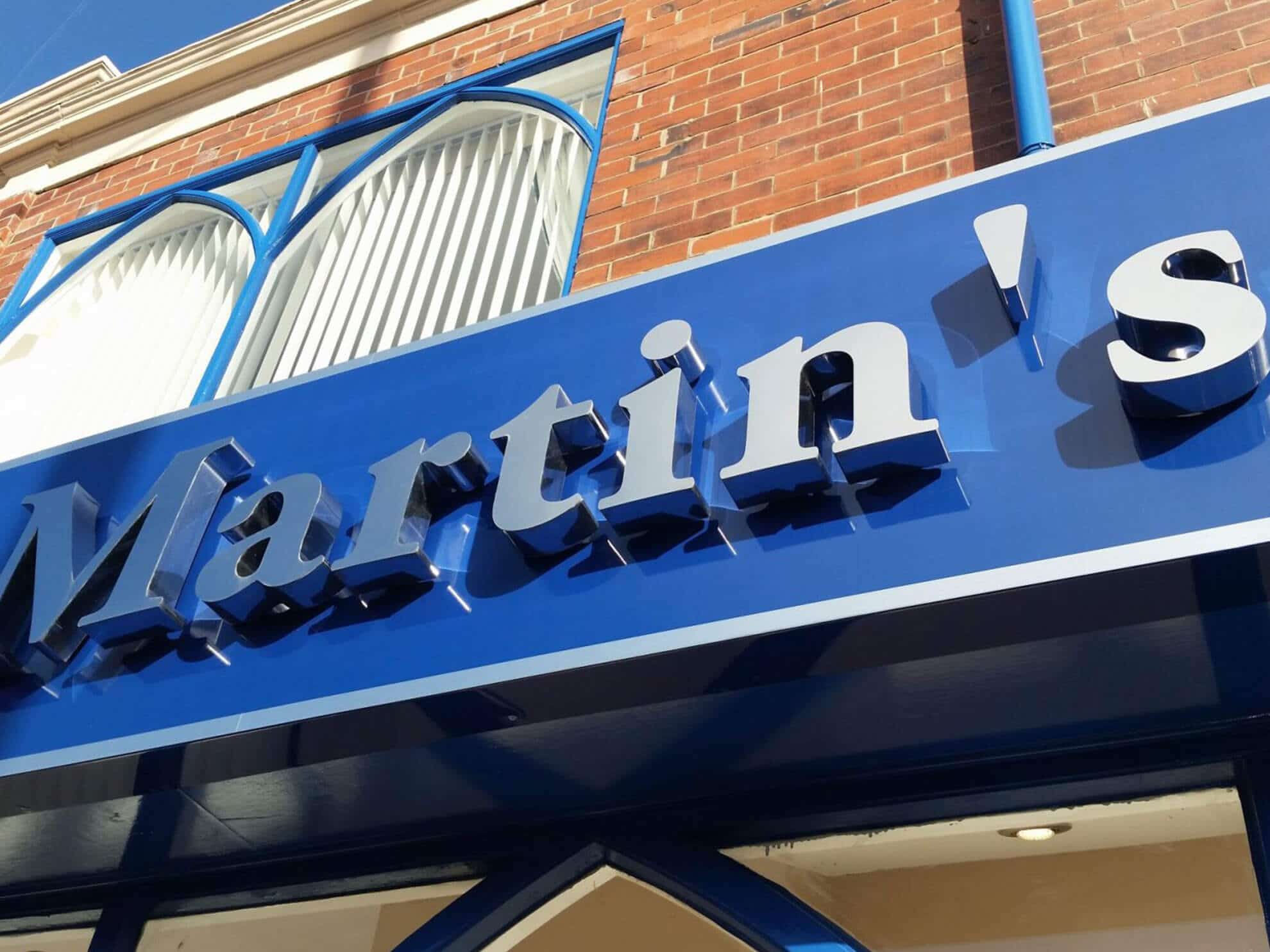 Martim's sign - 3D polished stainless steel built up letters