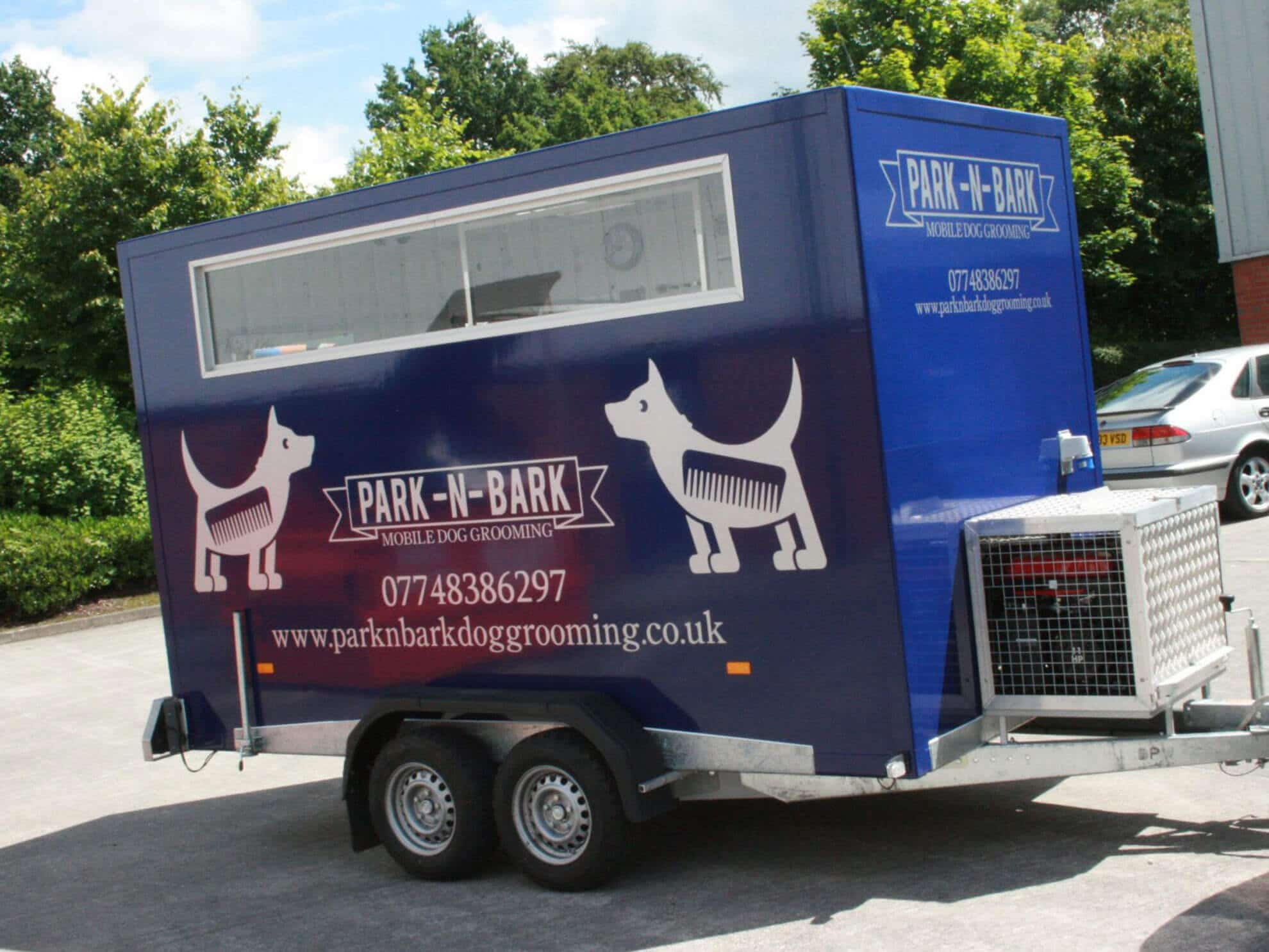 Park 'N' Bark trailer cut vinyl vehicle graphics and wrapping