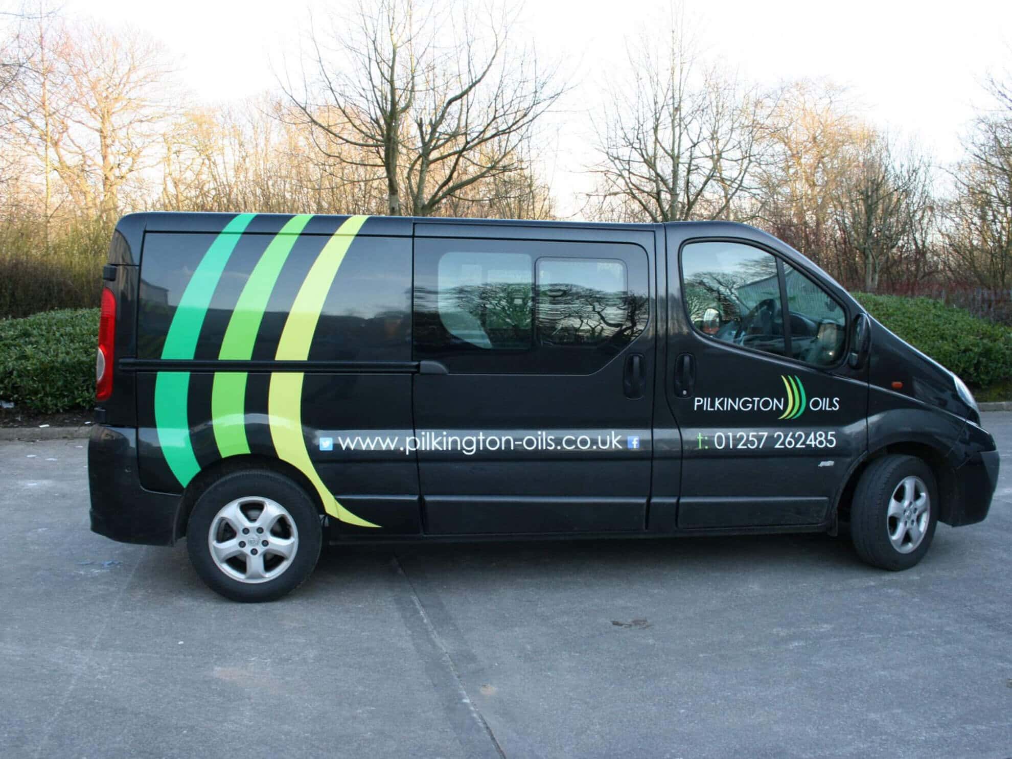 Pilkington Oils cut vinyl vehicle graphics and wrapping